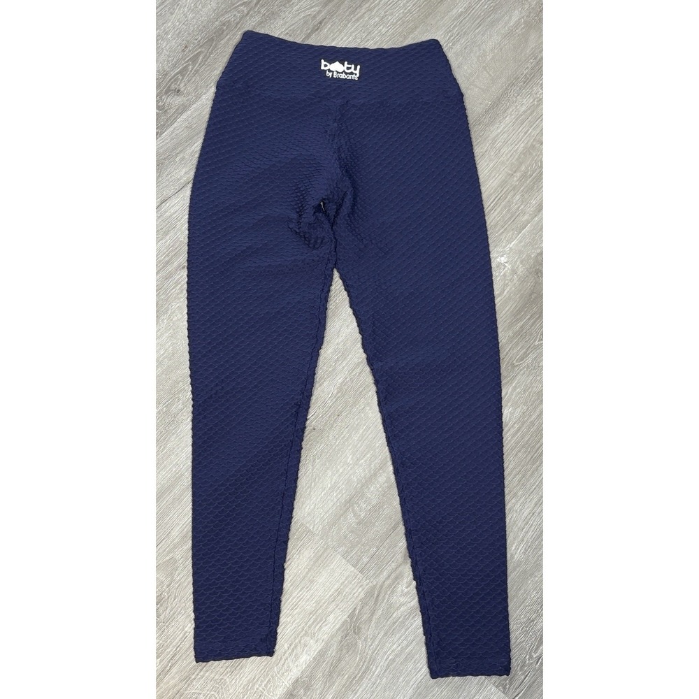 Booty By Brabants Navy Blue Leggings Croco Style One Size Textured Stretchy